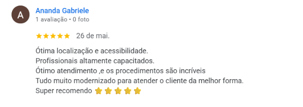 Avaliações 5 estrelas de Cintia Lima Muniz e Halanna Moura no Google